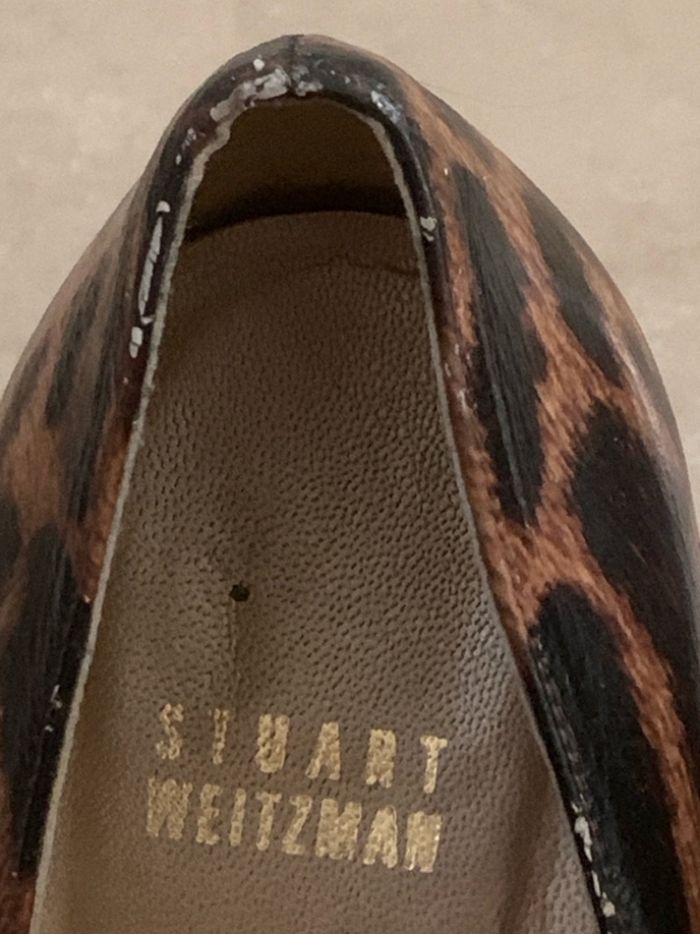 Stuart Weitzman Leopard Peep-Toe Bow Pumps | Size 10M - Picture 4 of 16